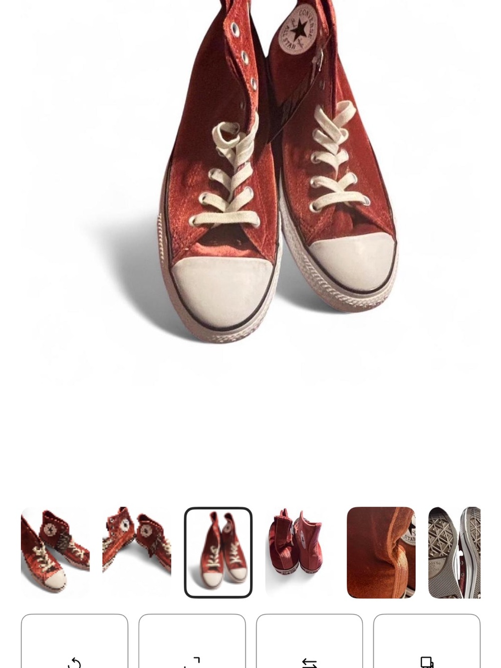 Converse Chuck Taylor Red Velvet Crush High-Top Sneakers Women’s size 11 NWT - Picture 3 of 7
